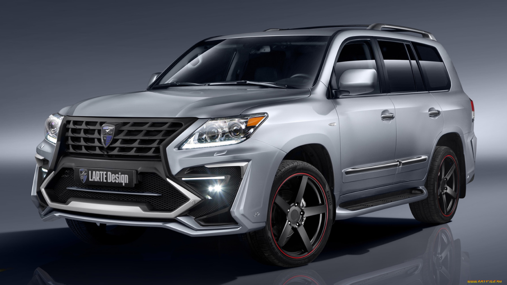 автомобили, lexus, lx, 570, design, larte, серый, 2014г, alligator