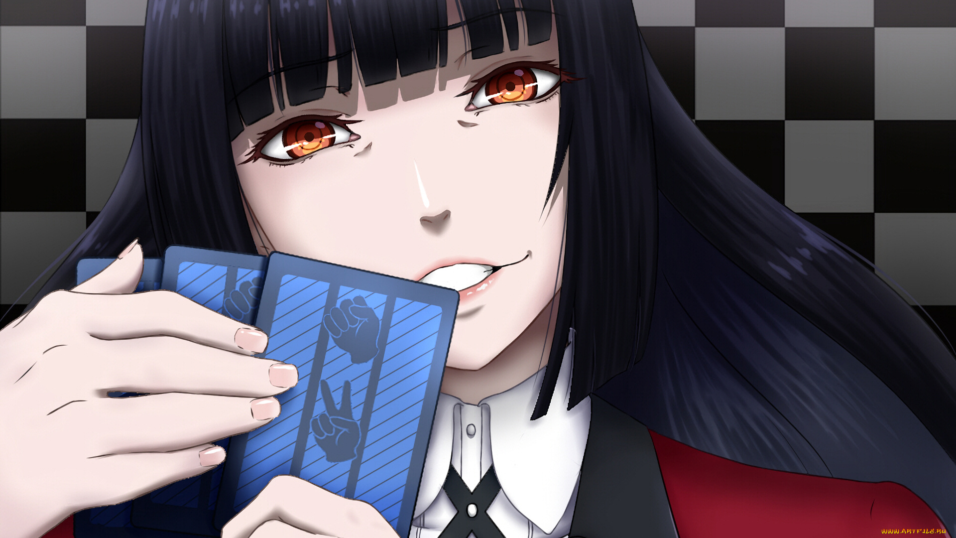 аниме, kakegurui, девушка