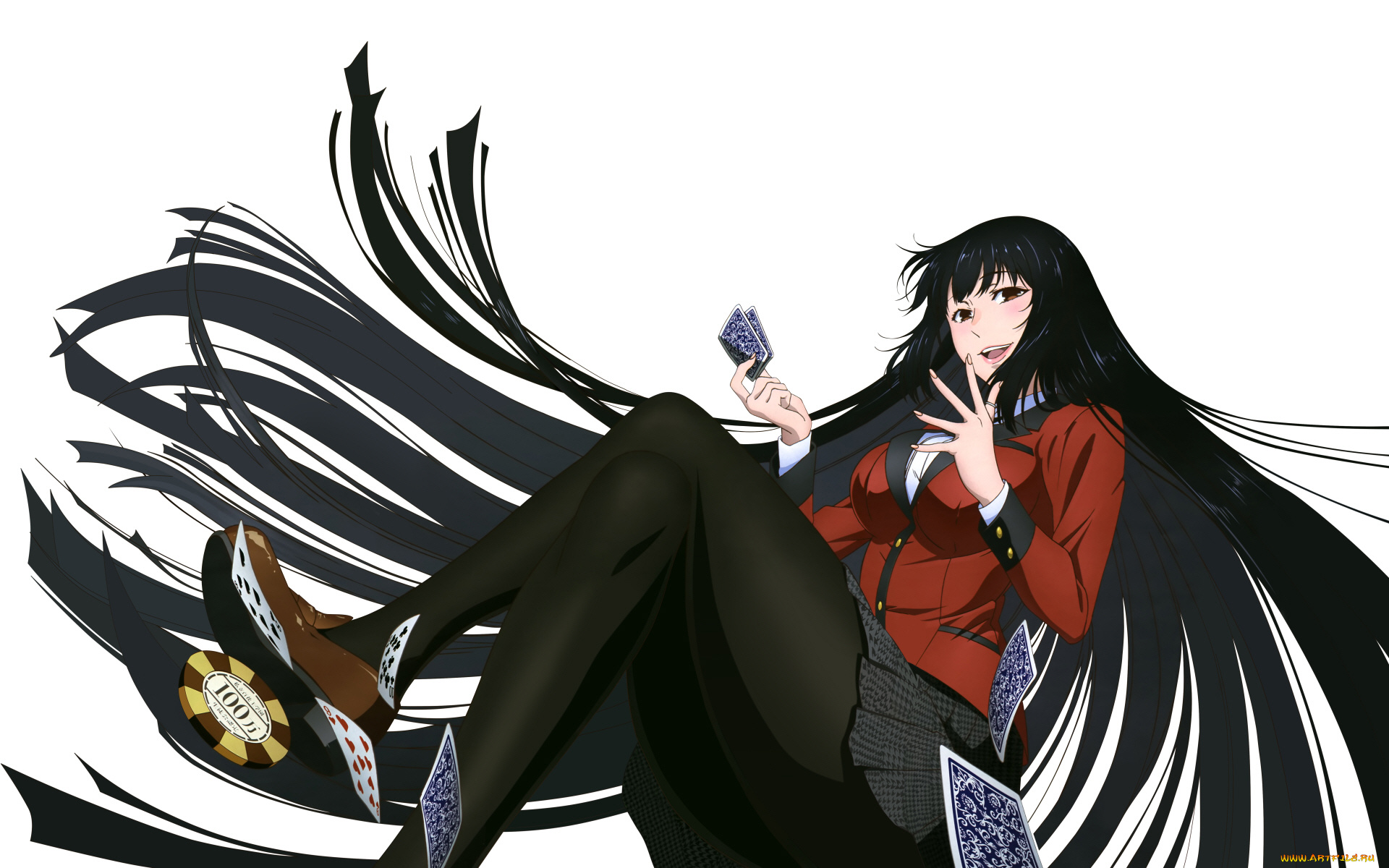 аниме, kakegurui, девушка