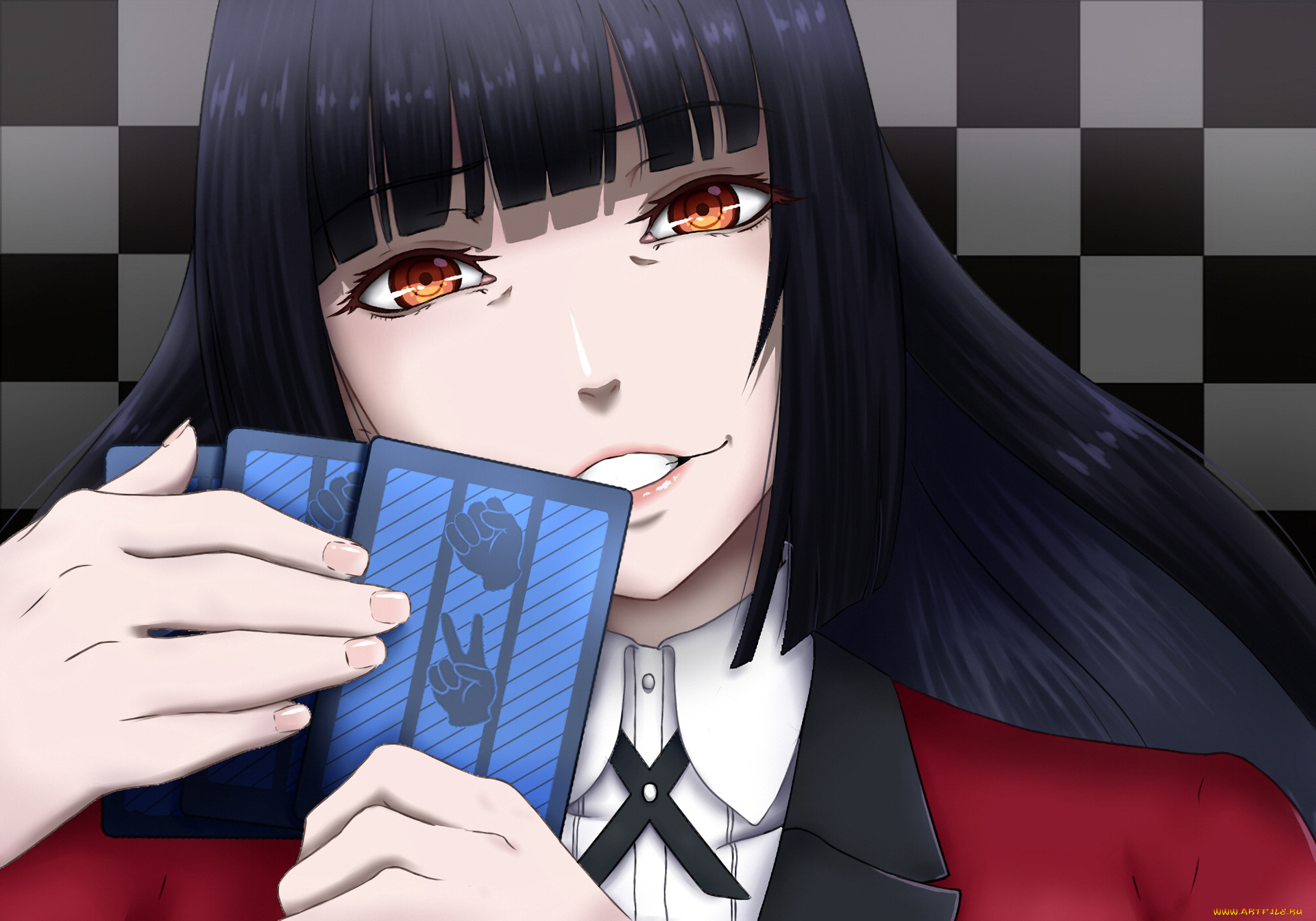 аниме, kakegurui, девушка