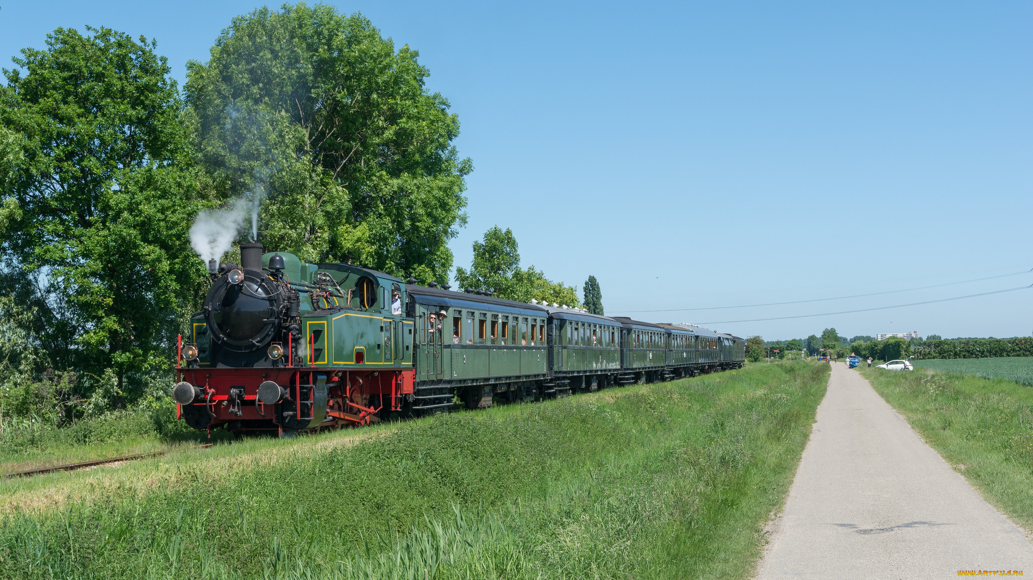 техника, паровозы, состав, локомотив