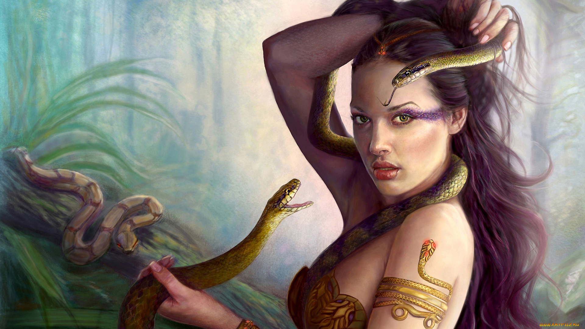 snake, goddess, фэнтези, девушки