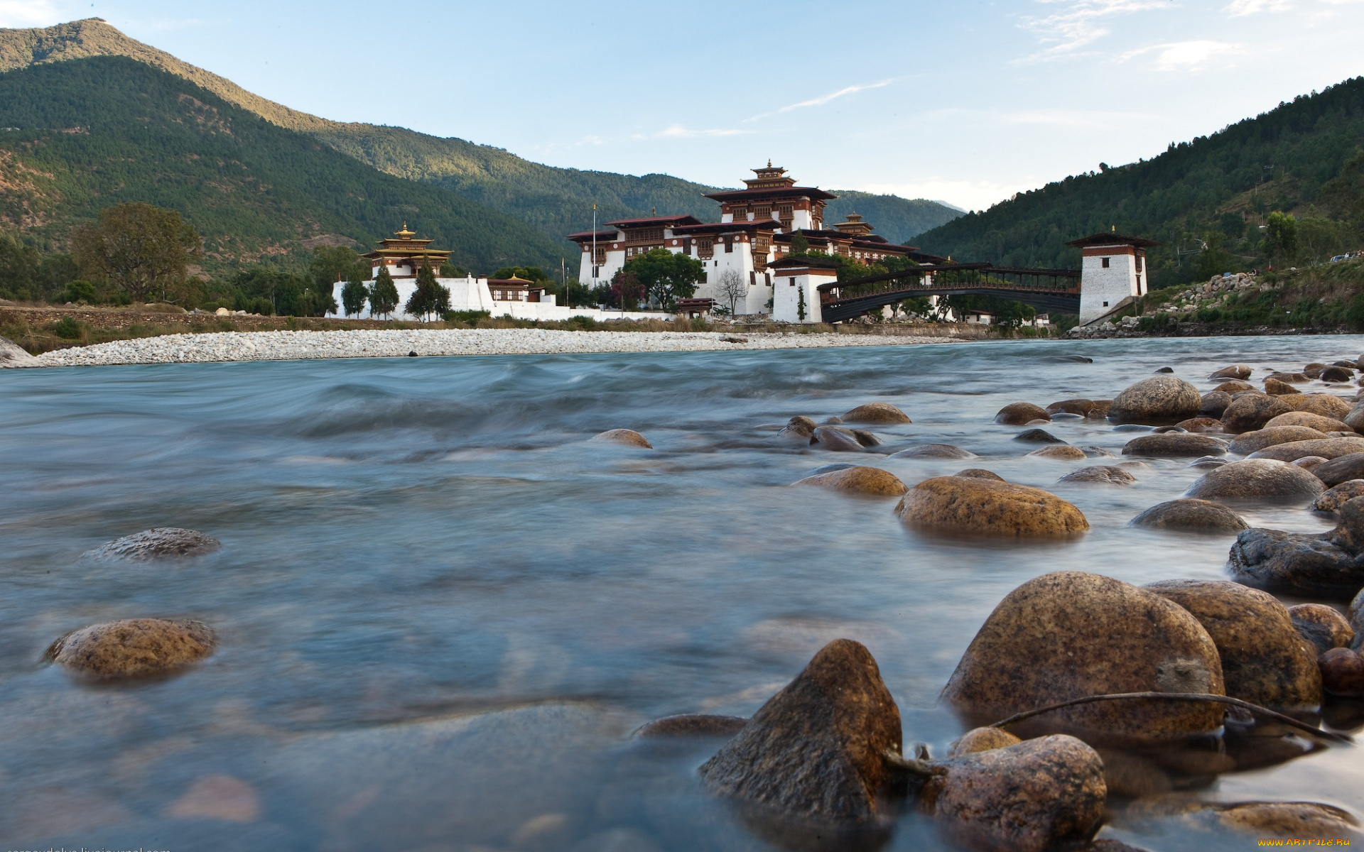 города, дворцы, замки, крепости, punakha, dzong, bhutan