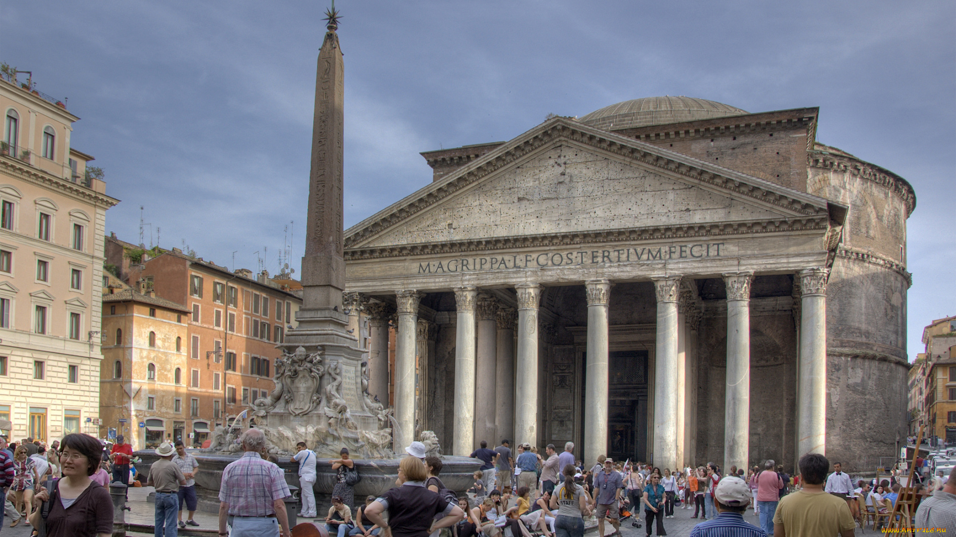 pantheon, rome, italy, города, рим, ватикан, италия