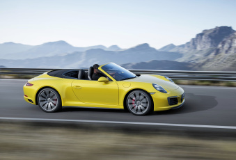 Картинка автомобили porsche желтый 2015г coupe carrera 4s 911