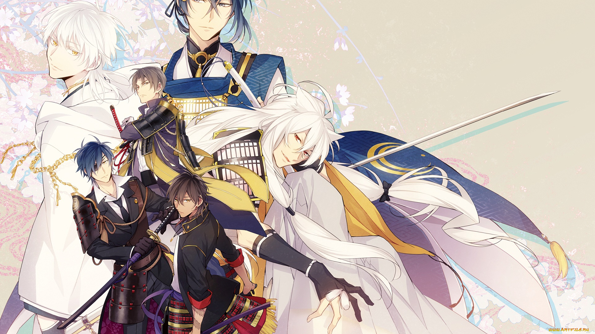 аниме, touken, ranbu, танец, мечей