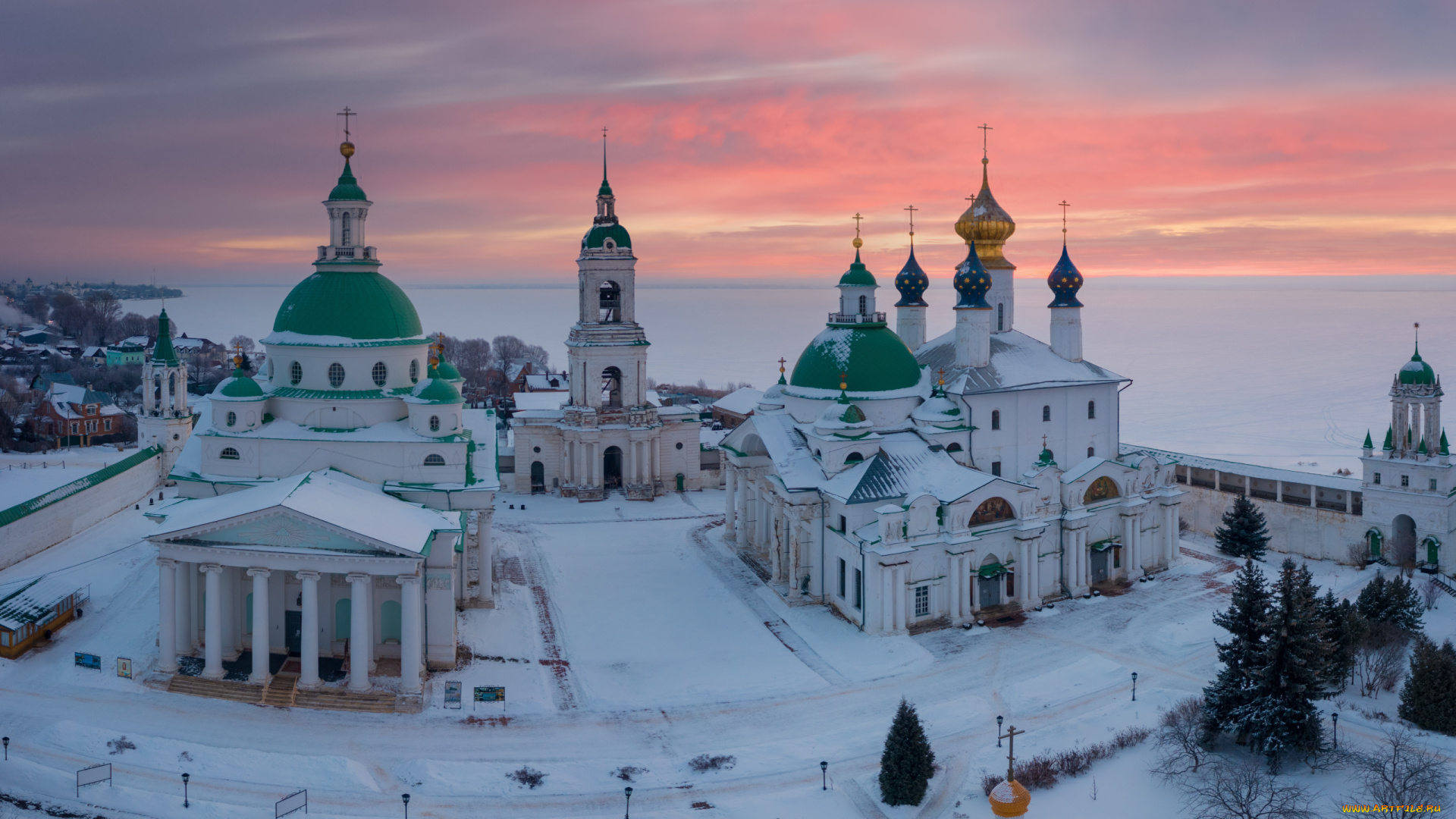 города, -, православные, церкви, , монастыри, храмы, россии, монастырь, зима, церковь, обитель, святого, иакова, спасского, ростов, православие