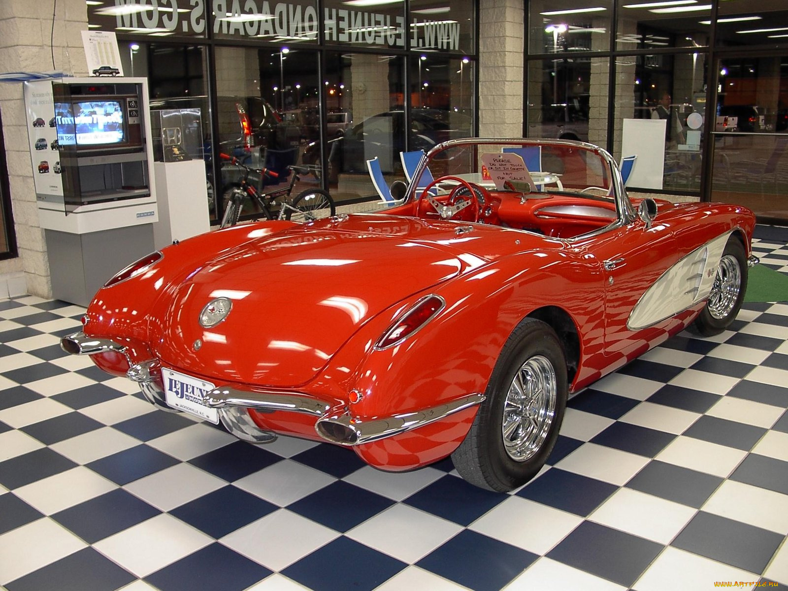 1958, chevrolet, corvette, classic, 03, автомобили, выставки, уличные, фото
