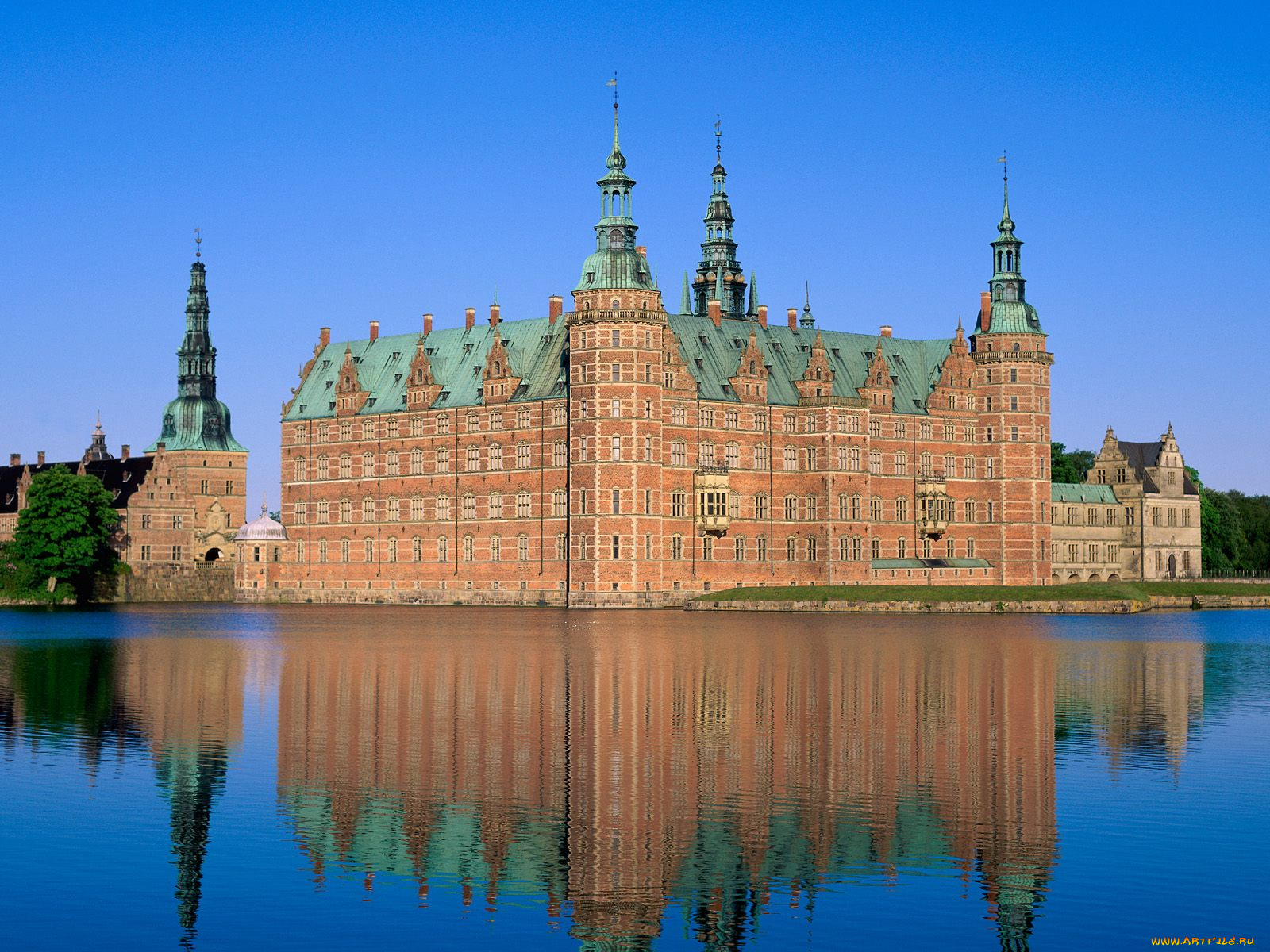 frederiksborg, castle, hillerod, denmark, города, дворцы, замки, крепости
