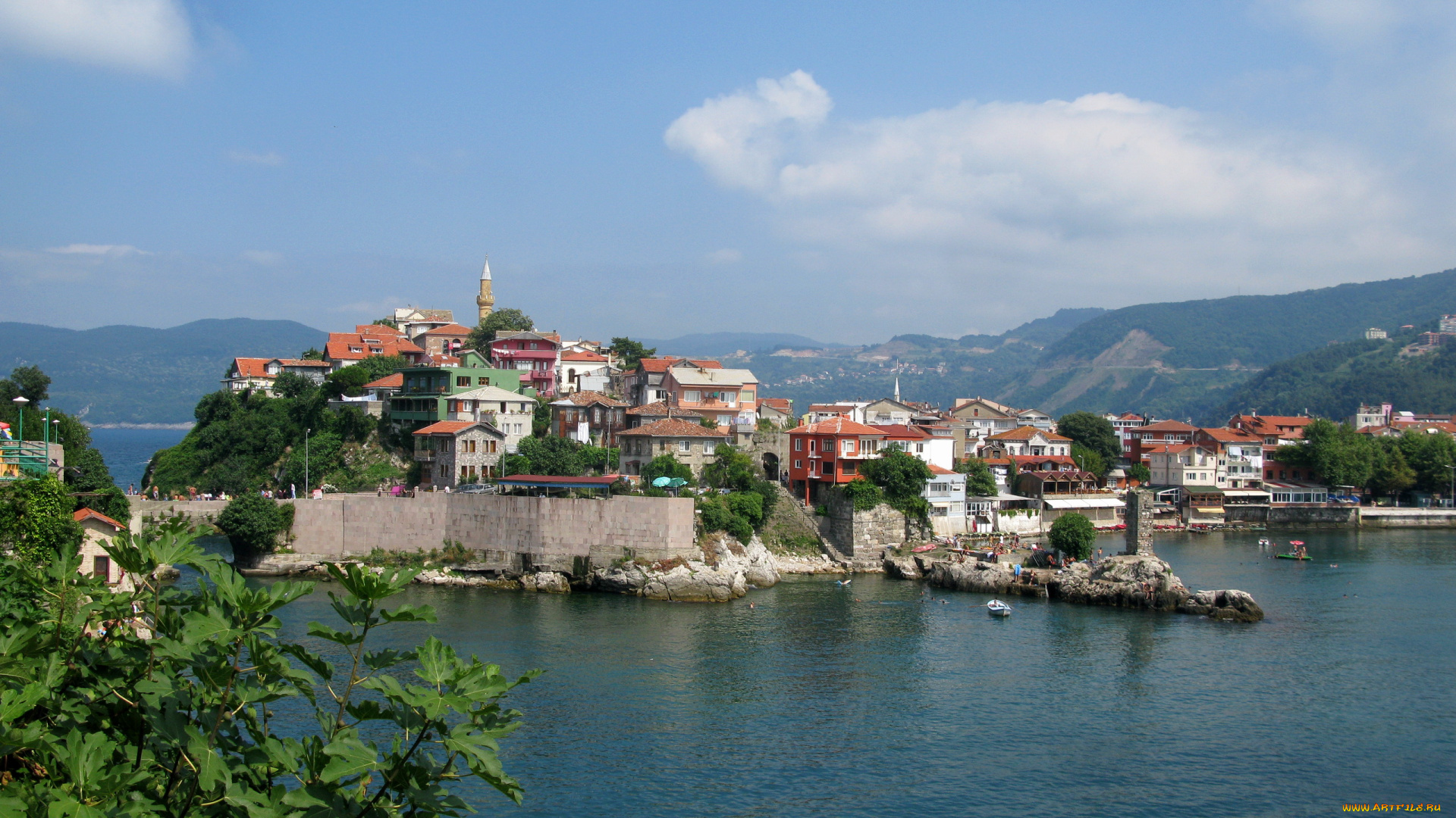 amasra, турция, города, пейзажи, море, дома