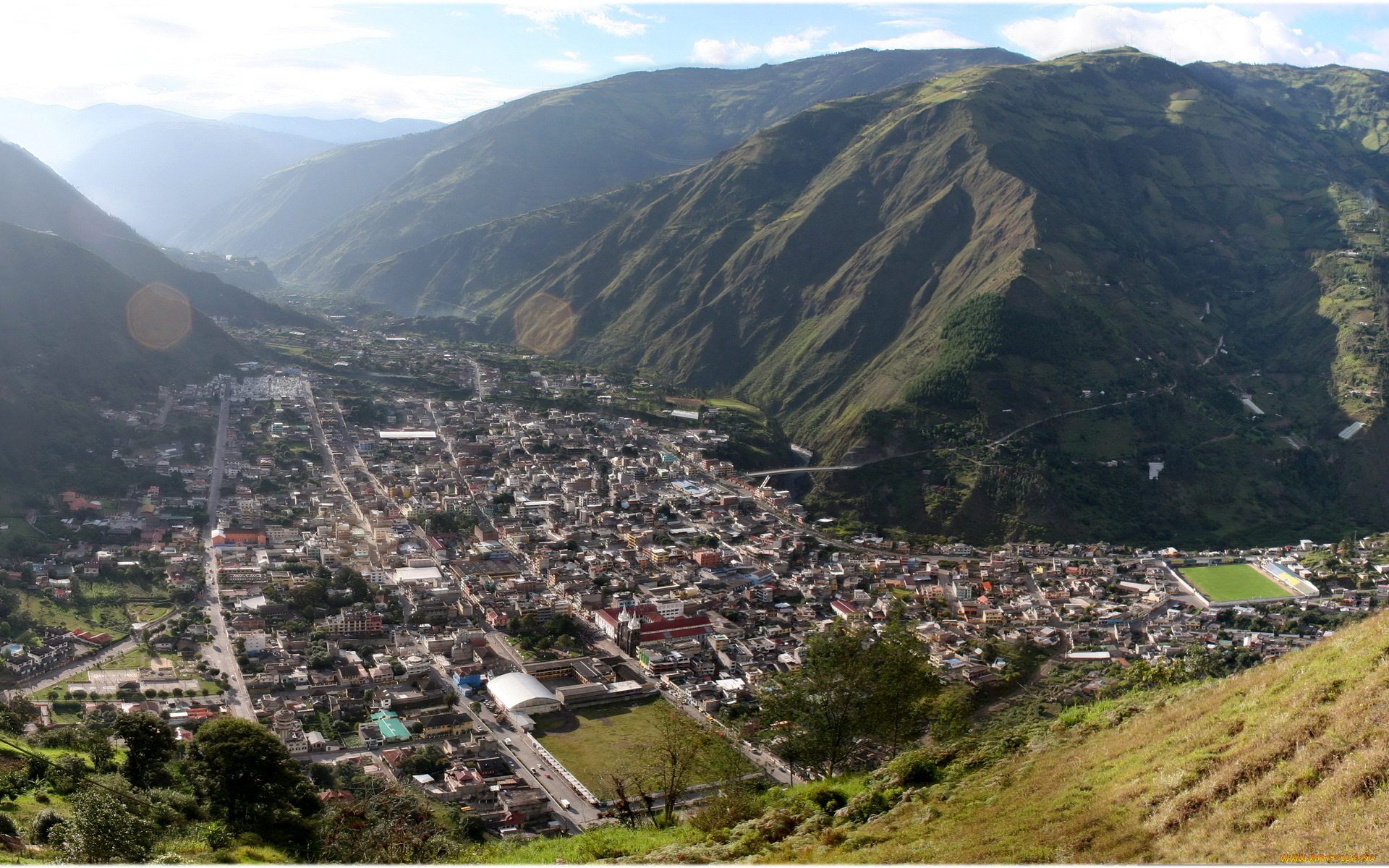 эквадор, городок, баньос, города, панорамы