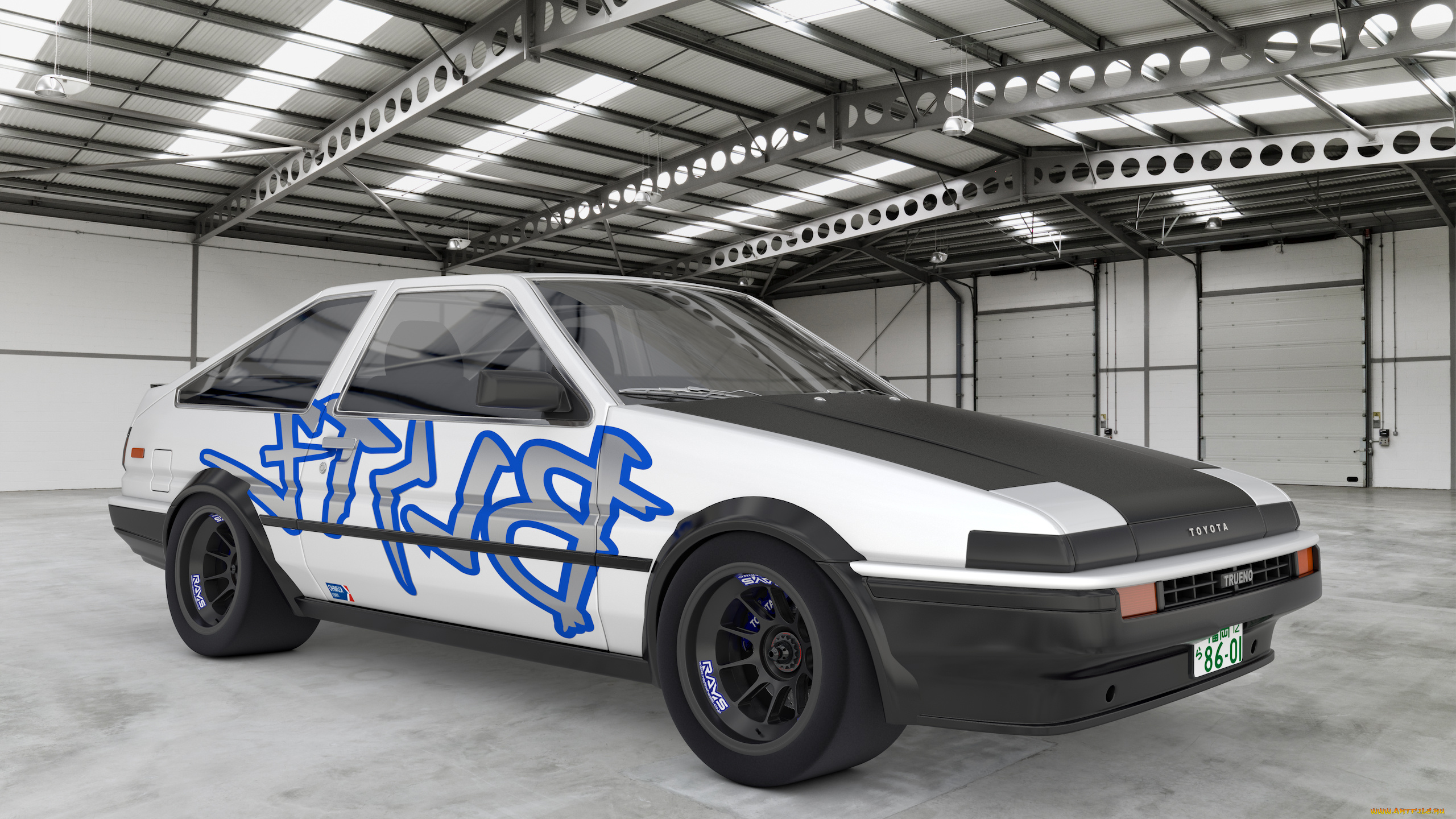 автомобили, 3д, trueno, toyota