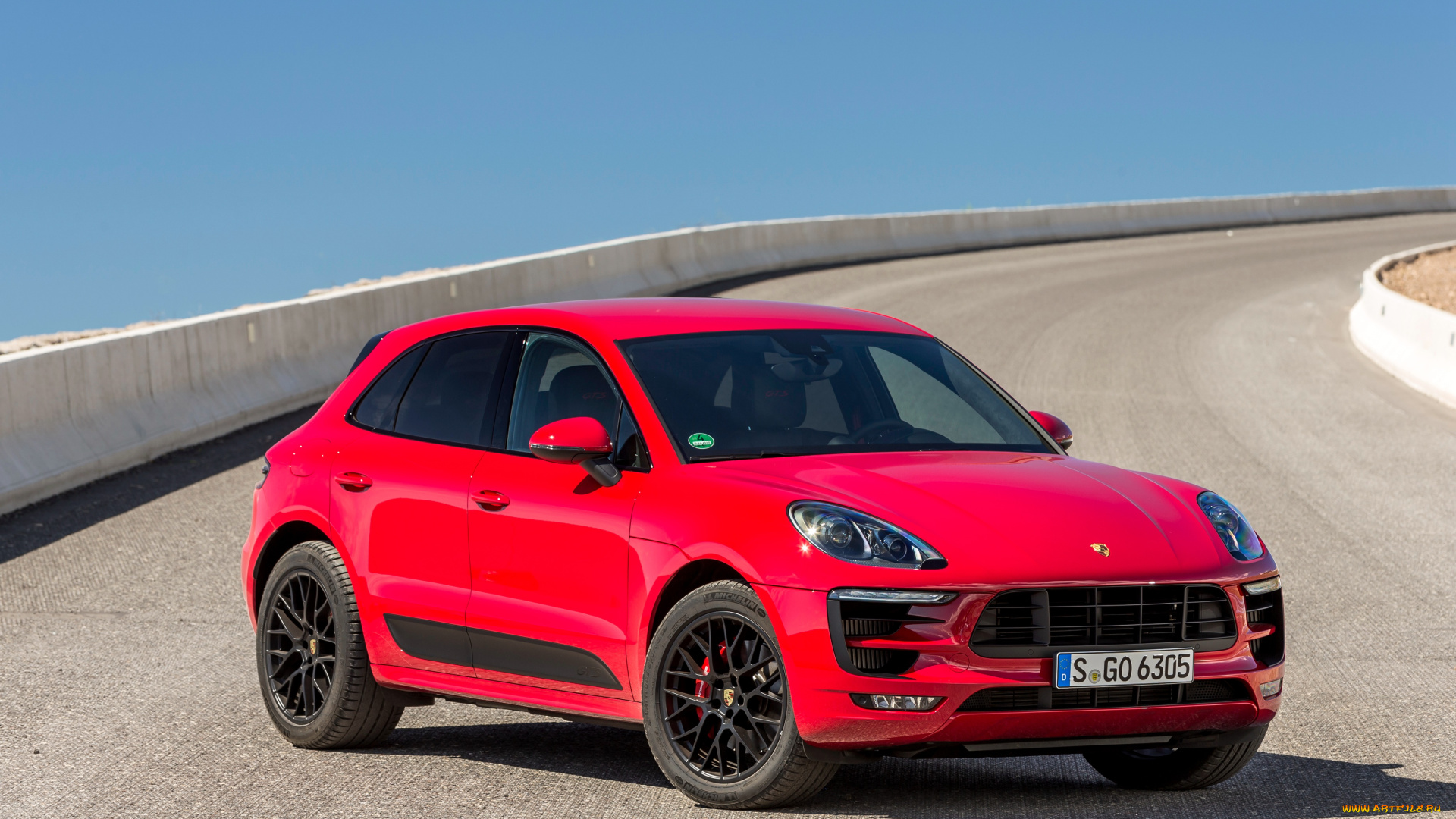 автомобили, porsche, macan, gts, 95b, 2015г, красный