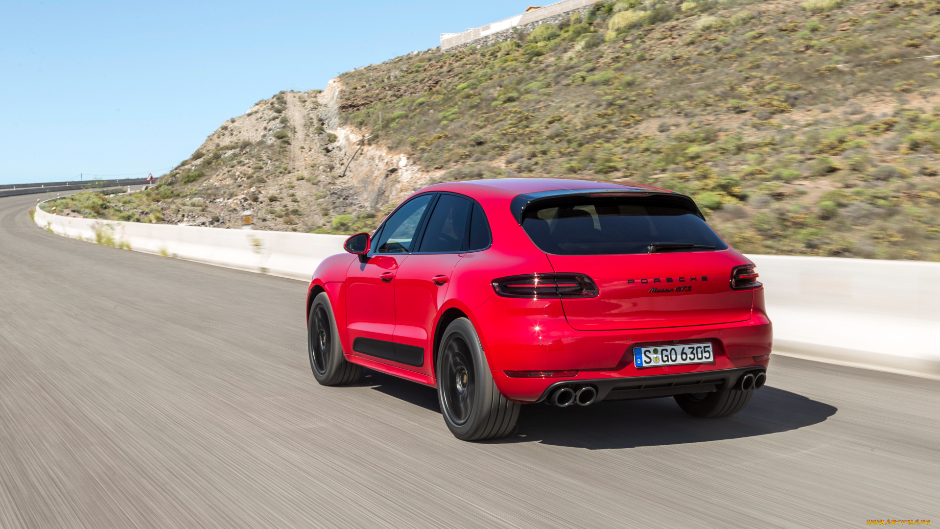 автомобили, porsche, macan, gts, 95b, 2015г, красный