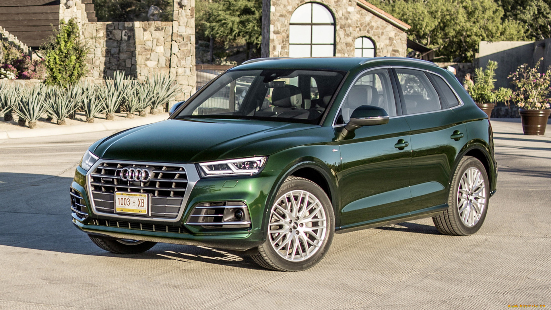 audi, q5, tdi, 2018, автомобили, audi, tdi, q5, 2018, зелёный