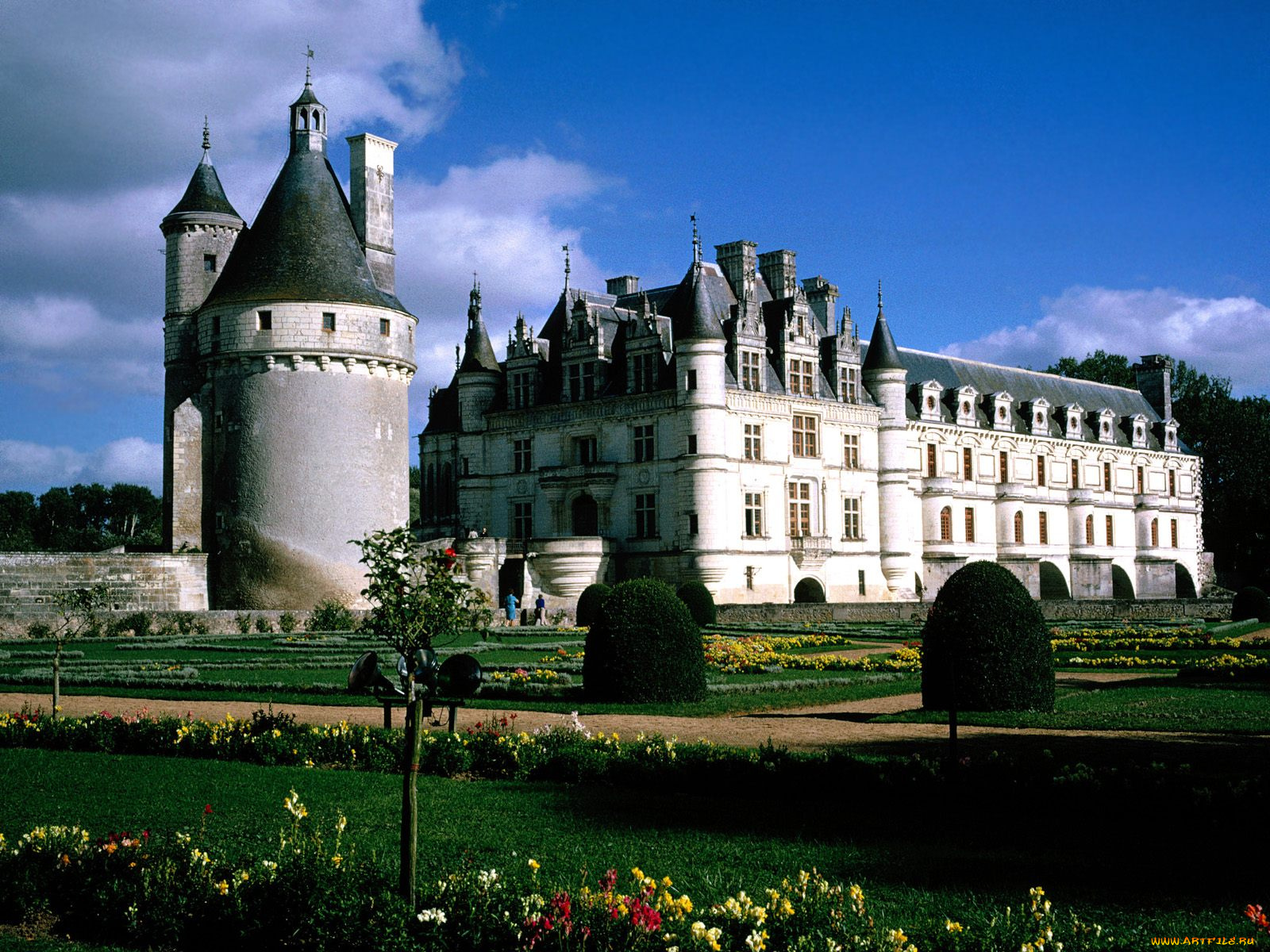 chateau, de, chenonceaux, france, города