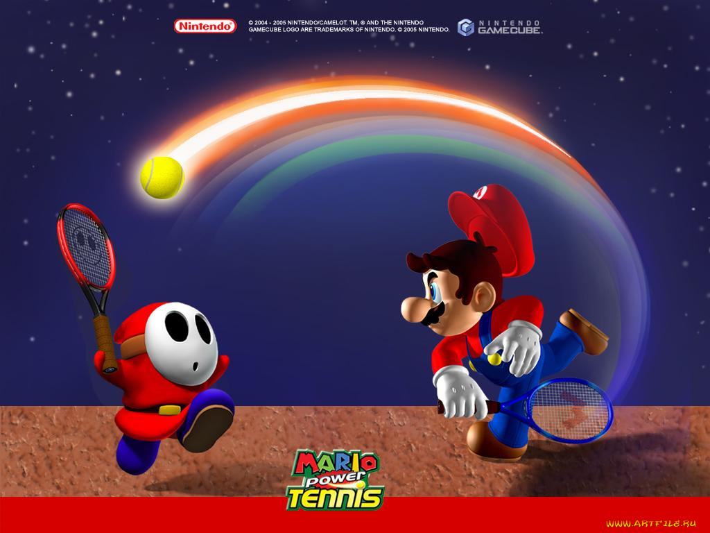 mario, power, tennis, видео, игры