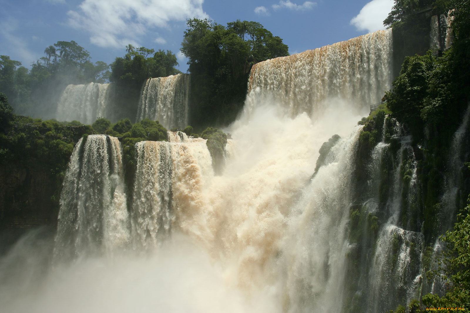 iguazu, falls, природа, водопады, бурные, , потоки