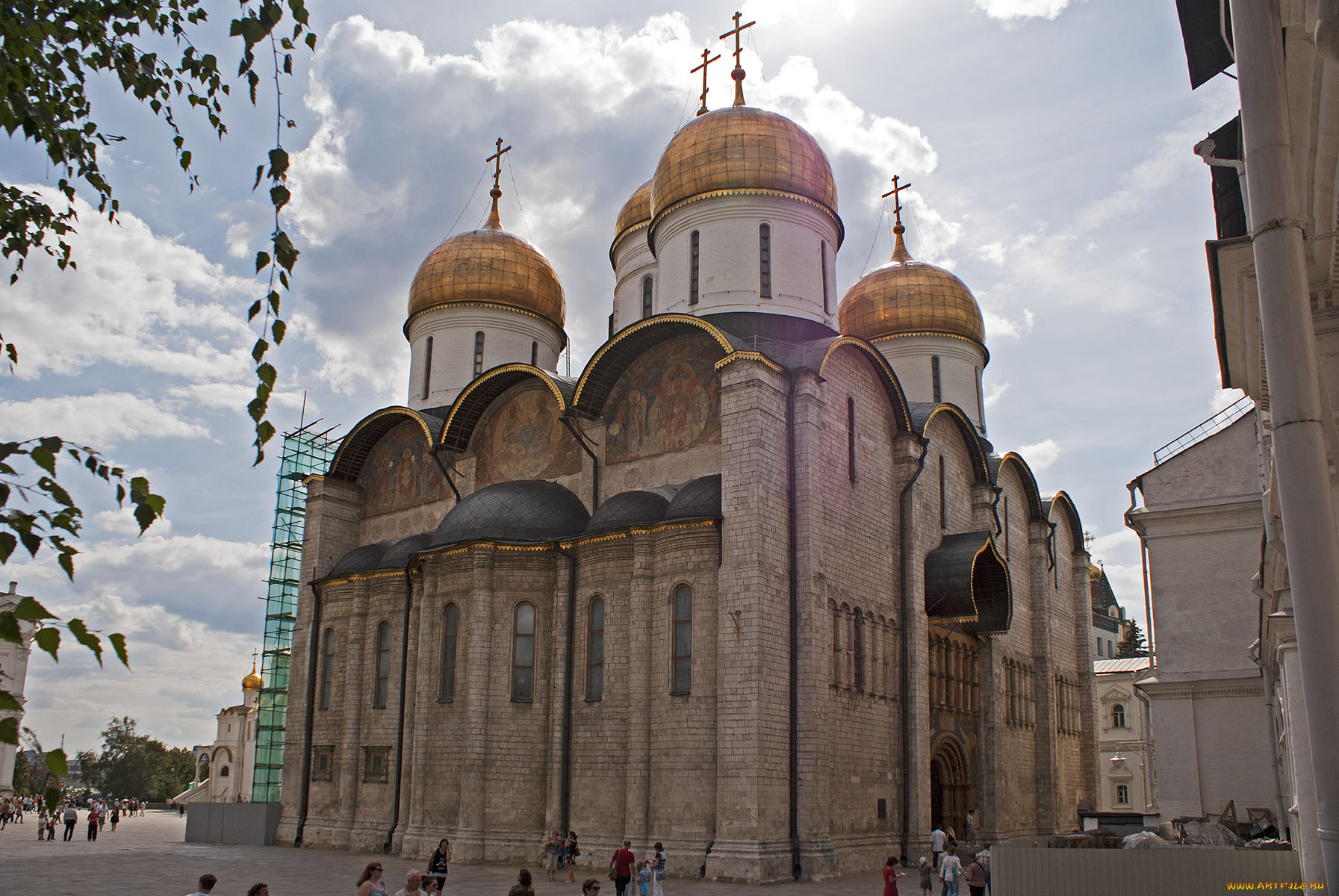 успенский, собор, города, православные, церкви, монастыри, облака