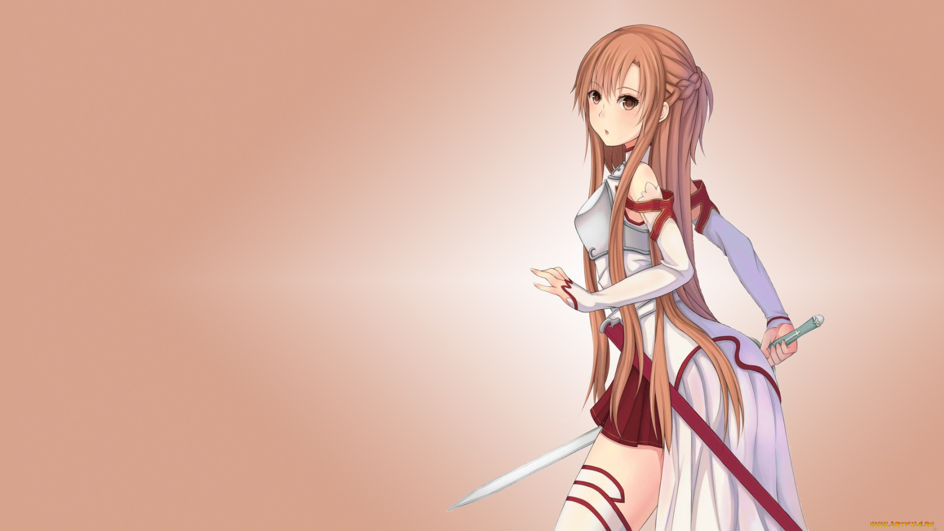 аниме, sword, art, online, yuuki, asuna