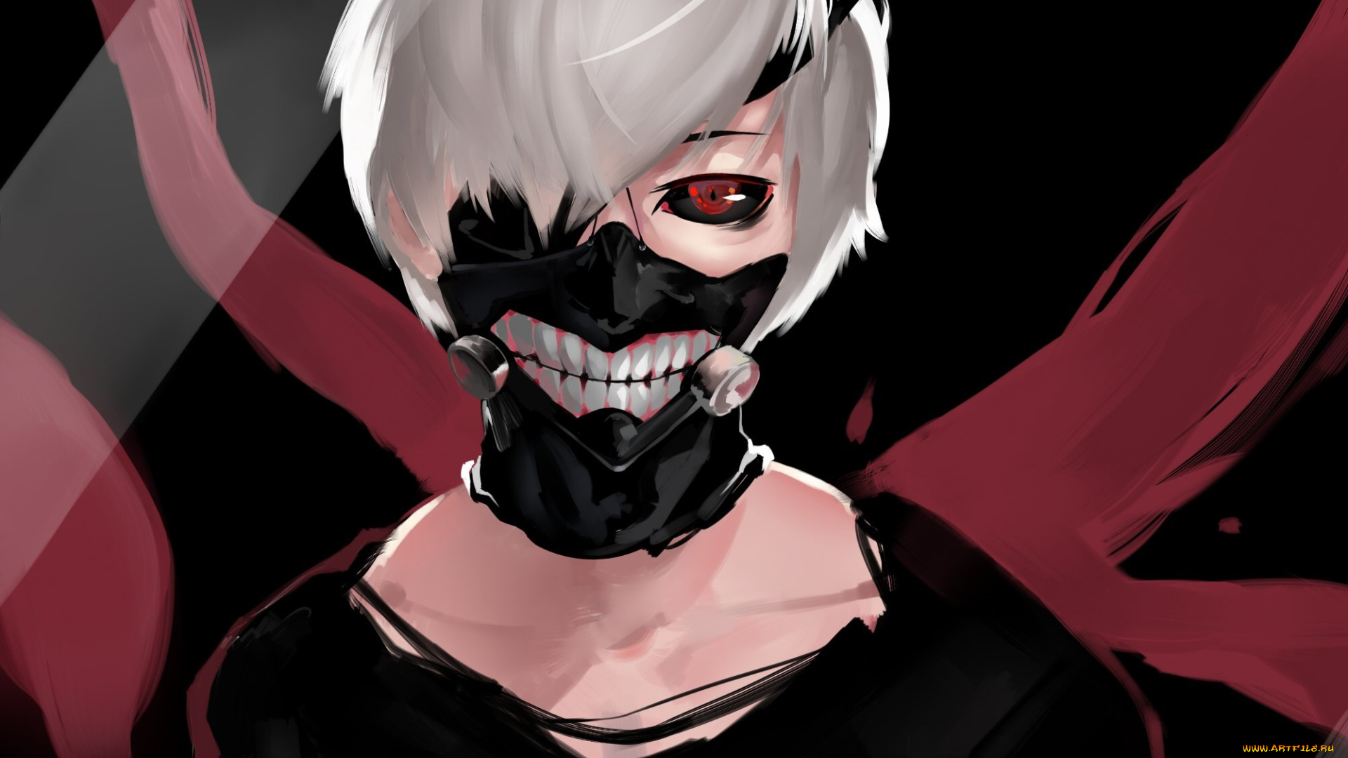 аниме, tokyo, ghoul, токийский, гуль, канеки, кен, арт