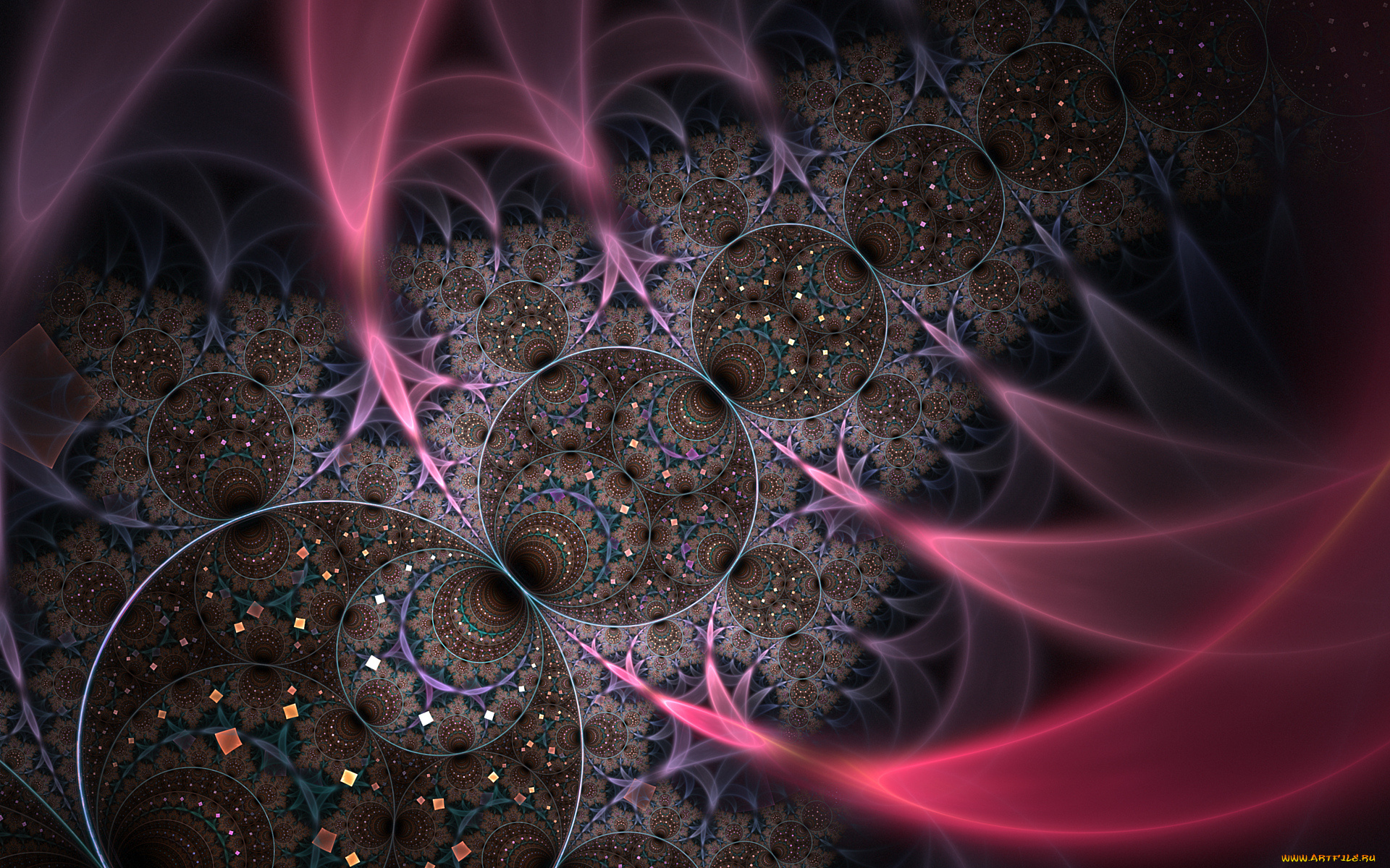 3д, графика, фракталы, , fractal, цвета, фон, узор