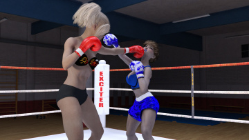 Картинка 3д+графика спорт+ sport бокс фон взгляд девушки