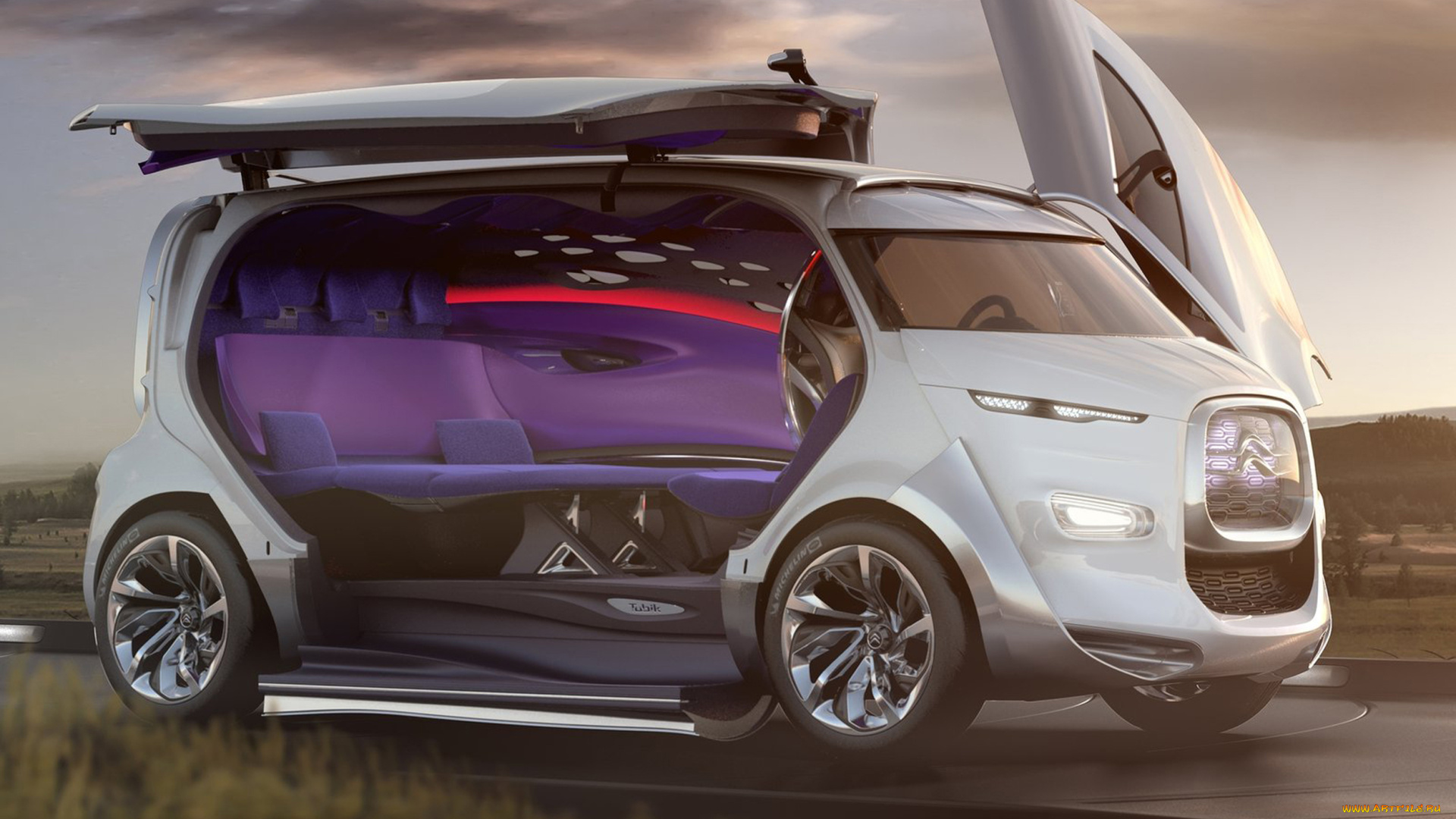 citroen, tubik, автомобили, concept, минивэн