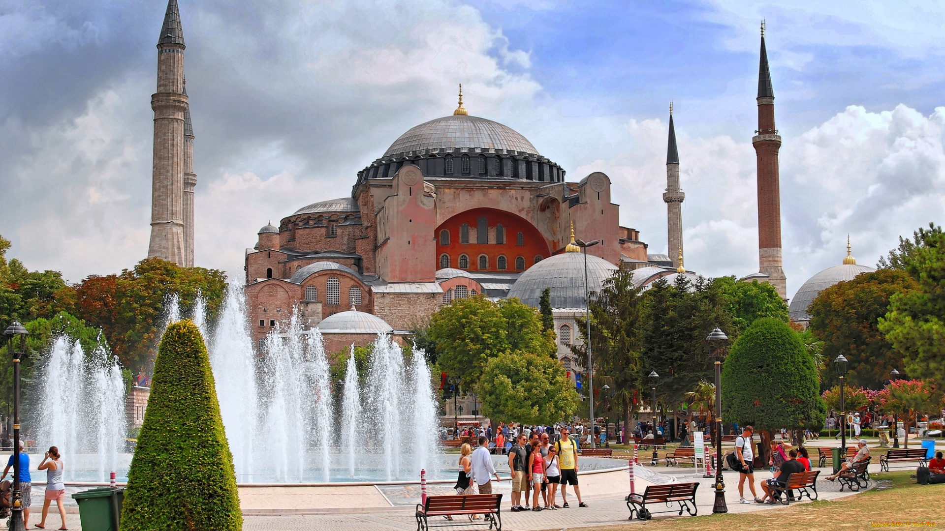 города, стамбул, , турция, фонтаны, мечеть