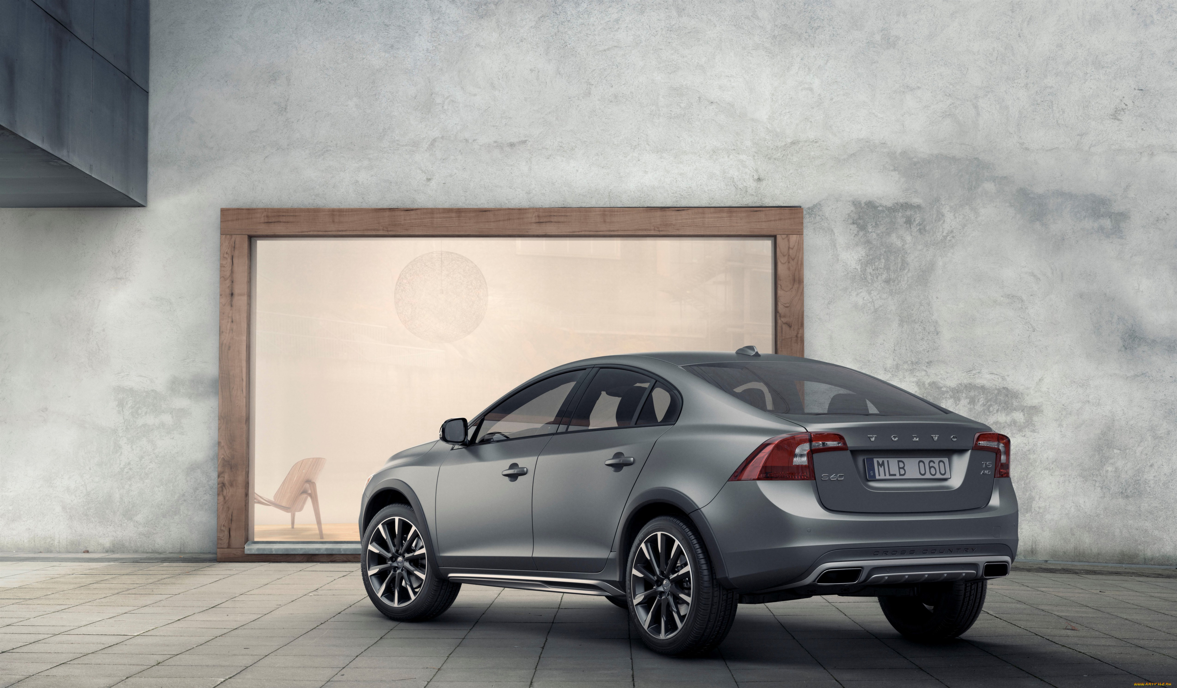 автомобили, volvo, s60, cross, country, 2015г, серый