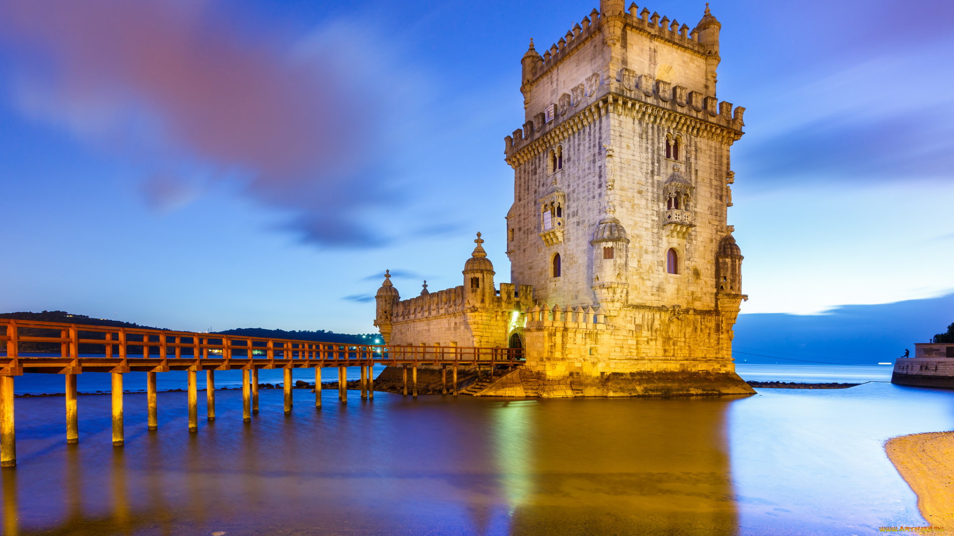 belem, tower, in, lisbon, города, лиссабон, , португалия, крепость, башня