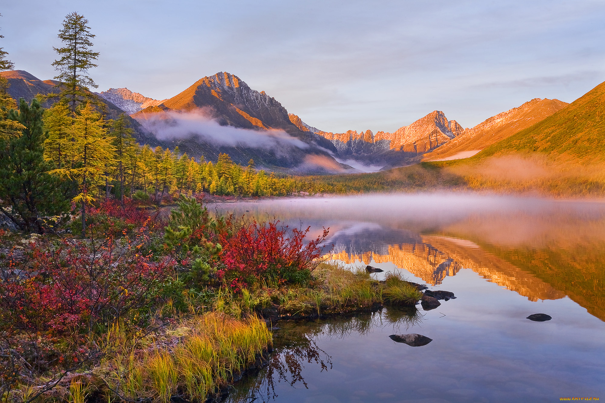 kolyma, природа, реки, озера, озеро, край, красота, осень, пейзаж, вид