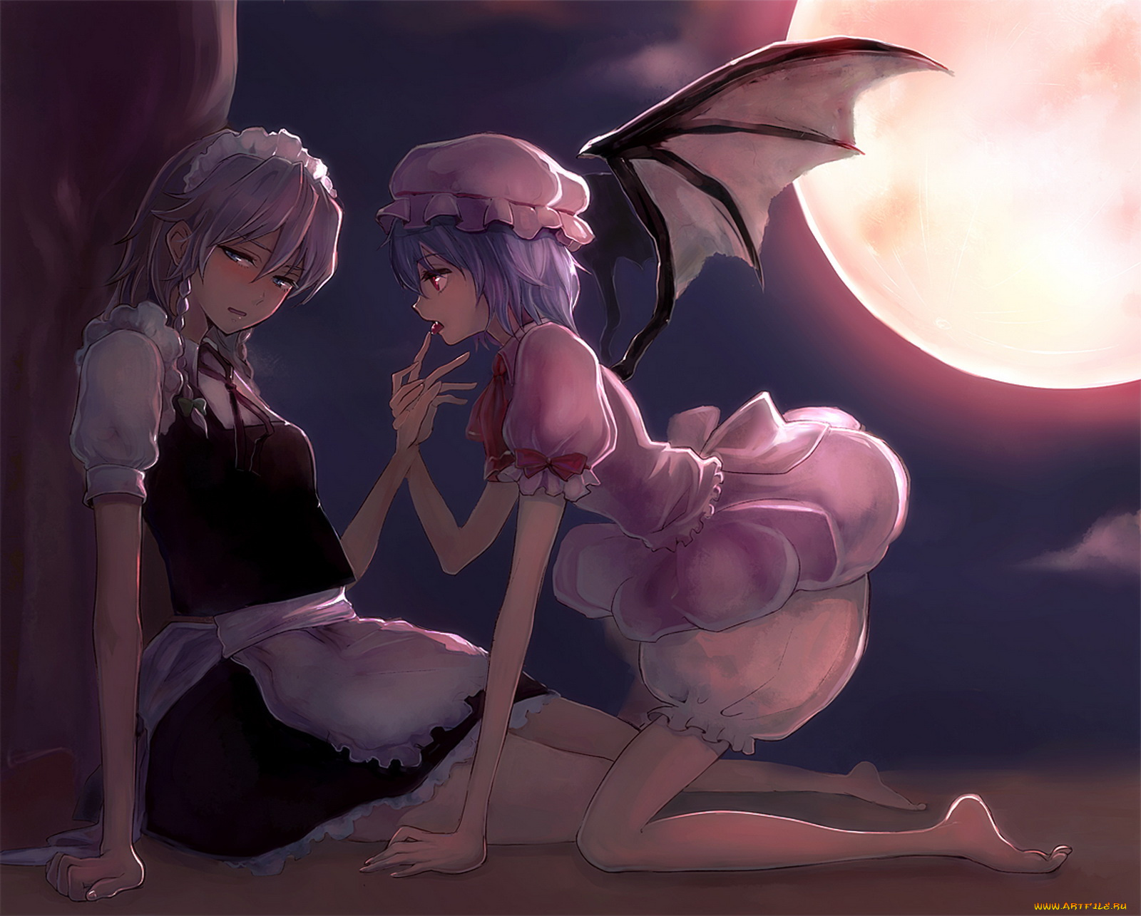 аниме, touhou, сакуя, изаё, ремилия, скарлет