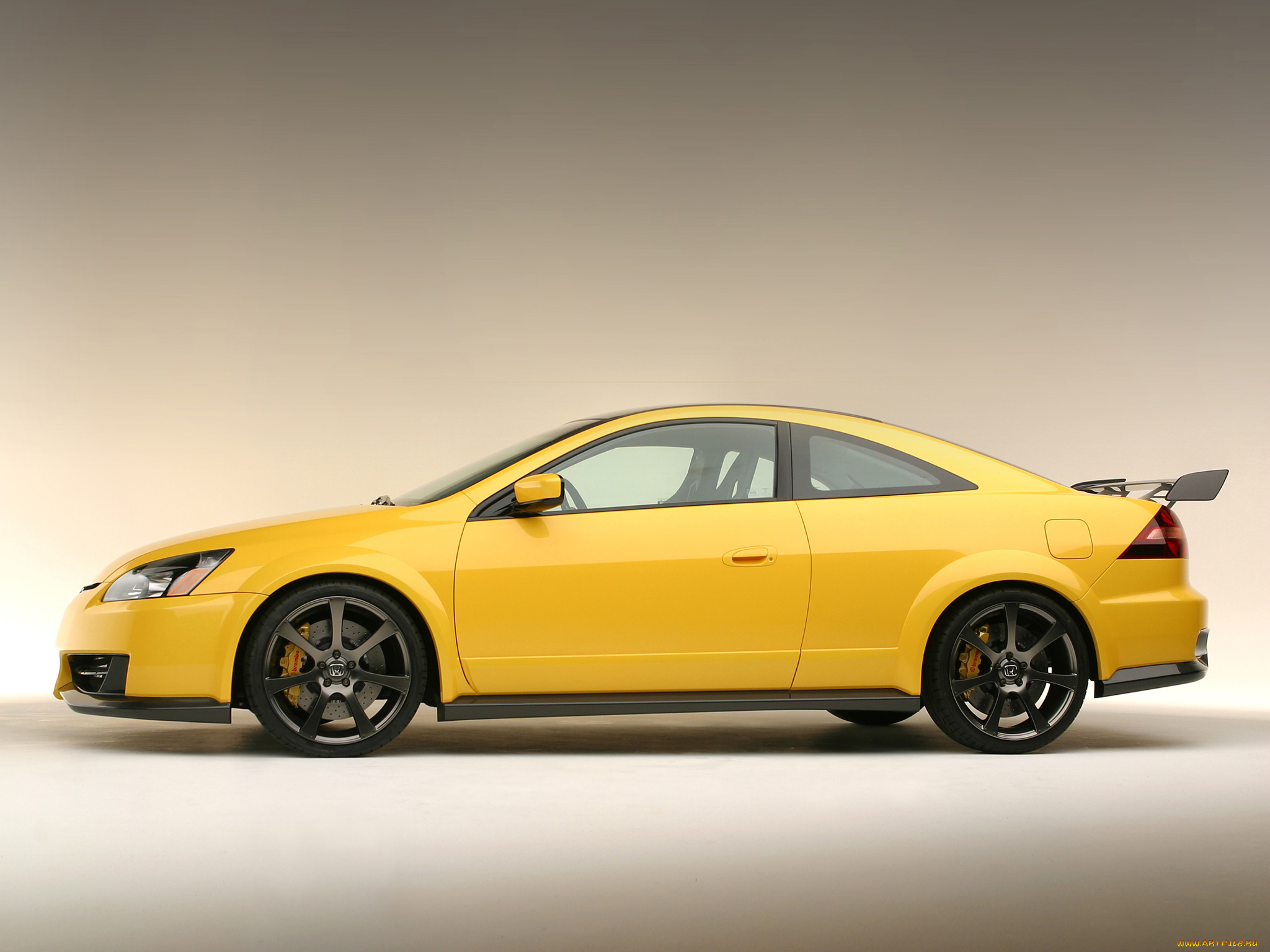 автомобили, honda, желтый, coupe, accord, 2002г, concept