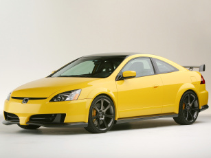обоя автомобили, honda, accord, coupe, желтый, 2002г, concept