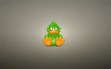 Картинка утка+зеленая рисованные минимализм duck зеленая утка