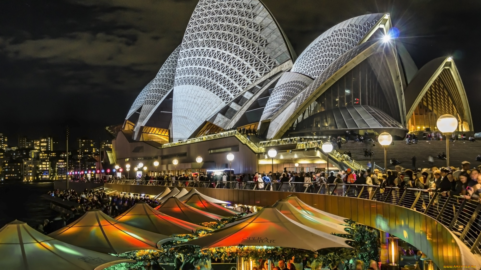 sydney, opera, house, города, сидней, , австралия, здание, опера, площадь, ночь