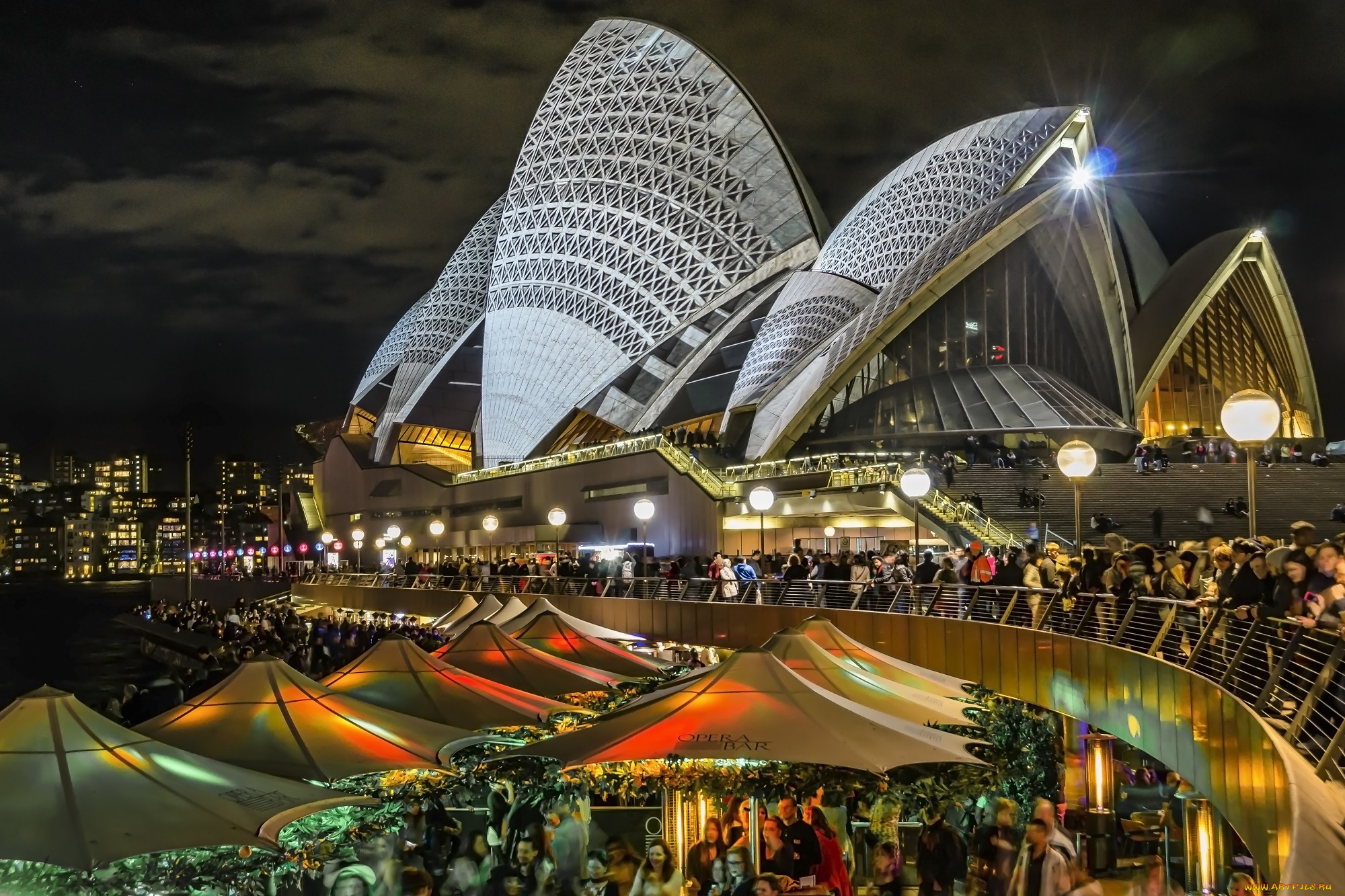 sydney, opera, house, города, сидней, , австралия, здание, опера, площадь, ночь