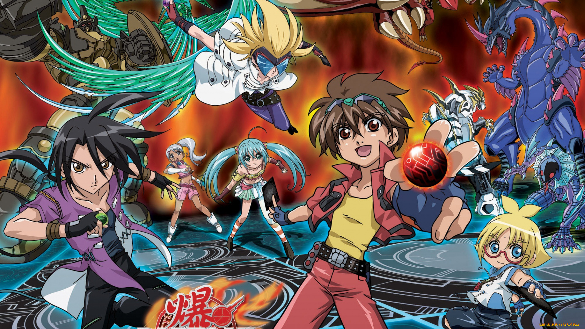 аниме, bakugan, battle, bakugan, battle