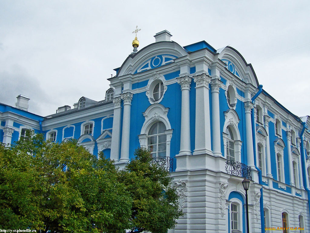 питер, смольный, монастырь, города, санкт, петербург, петергоф, россия