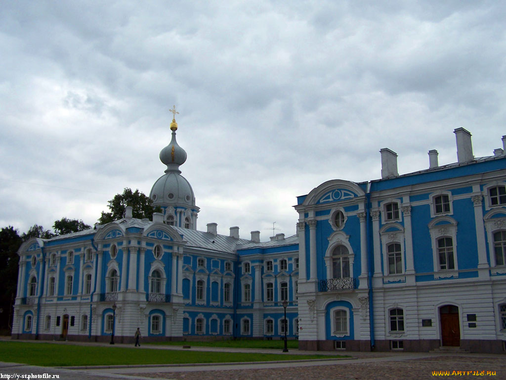 питер, смольный, монастырь, города, санкт, петербург, петергоф, россия