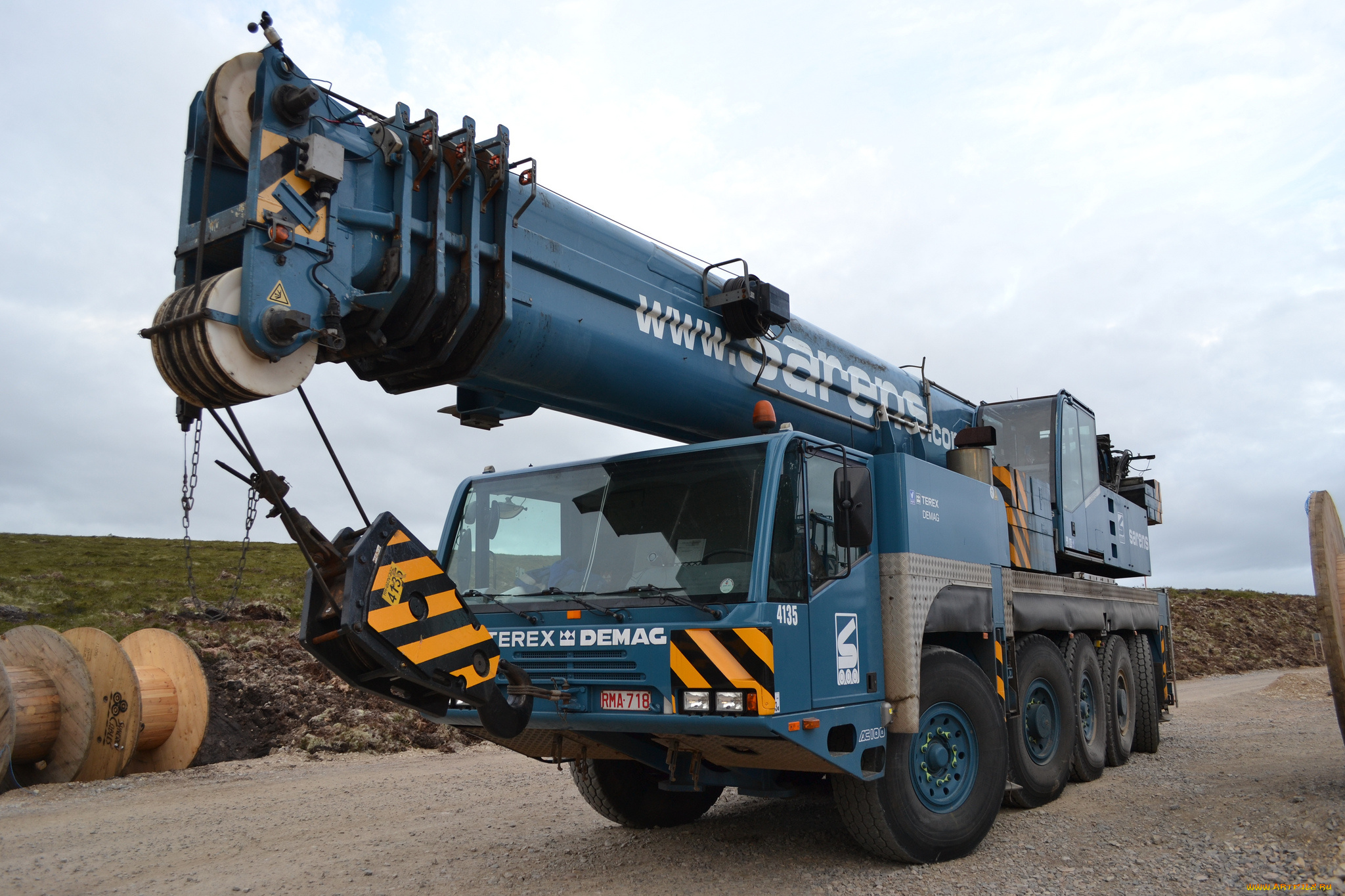 terex, demag, ac100, техника, краны, самоходный, кран, автошасси