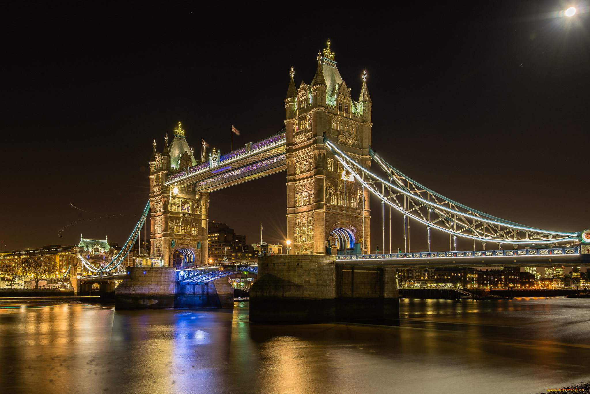 tower, bridge, города, лондон, , великобритания, мост, река