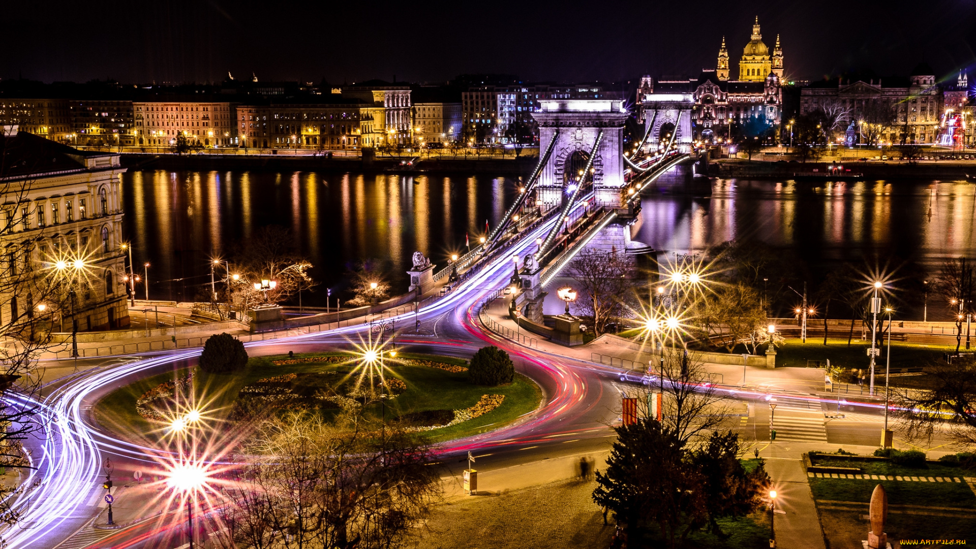 budapest, города, будапешт, , венгрия, огни, ночь