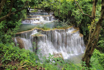 Картинка природа водопады джунгли водопад хуай мае хамин таиланд канчанабури