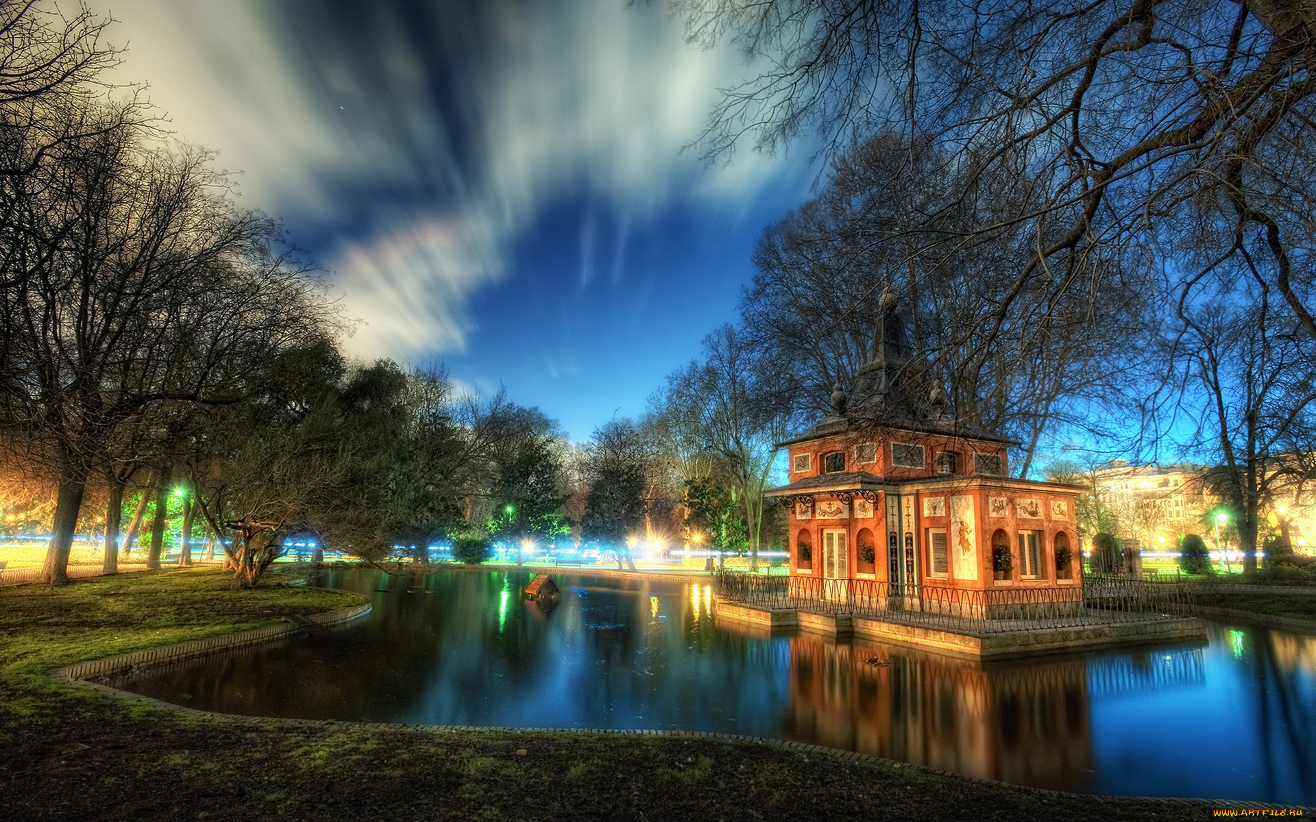 parque, del, retiro, madrid, города, мадрид, испания