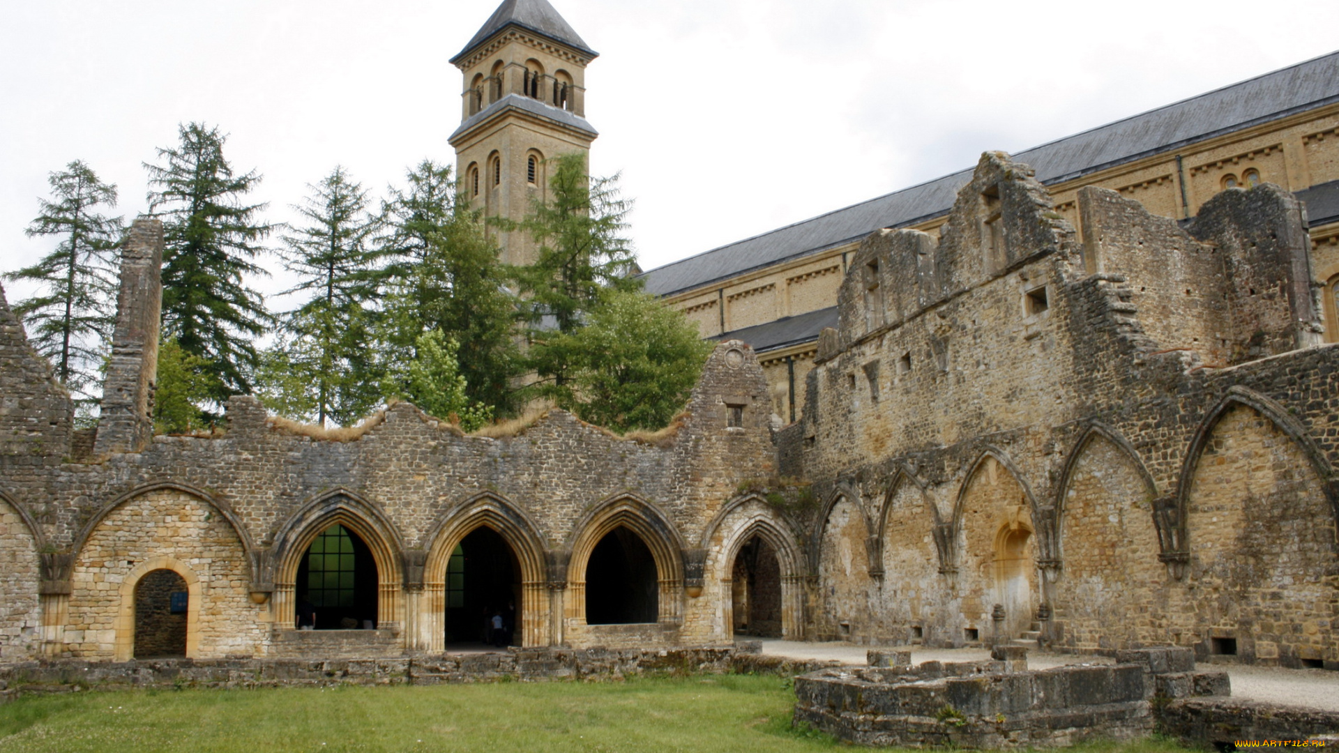 города, дворцы, замки, крепости, abbaye, notre, dame, d, , orval, belgium