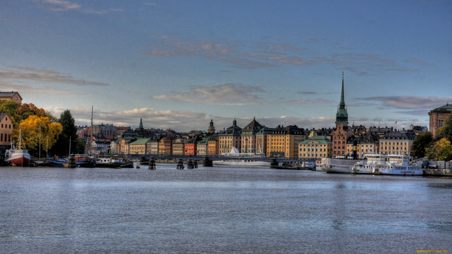 stockholm, города, стокгольм, швеция, мост