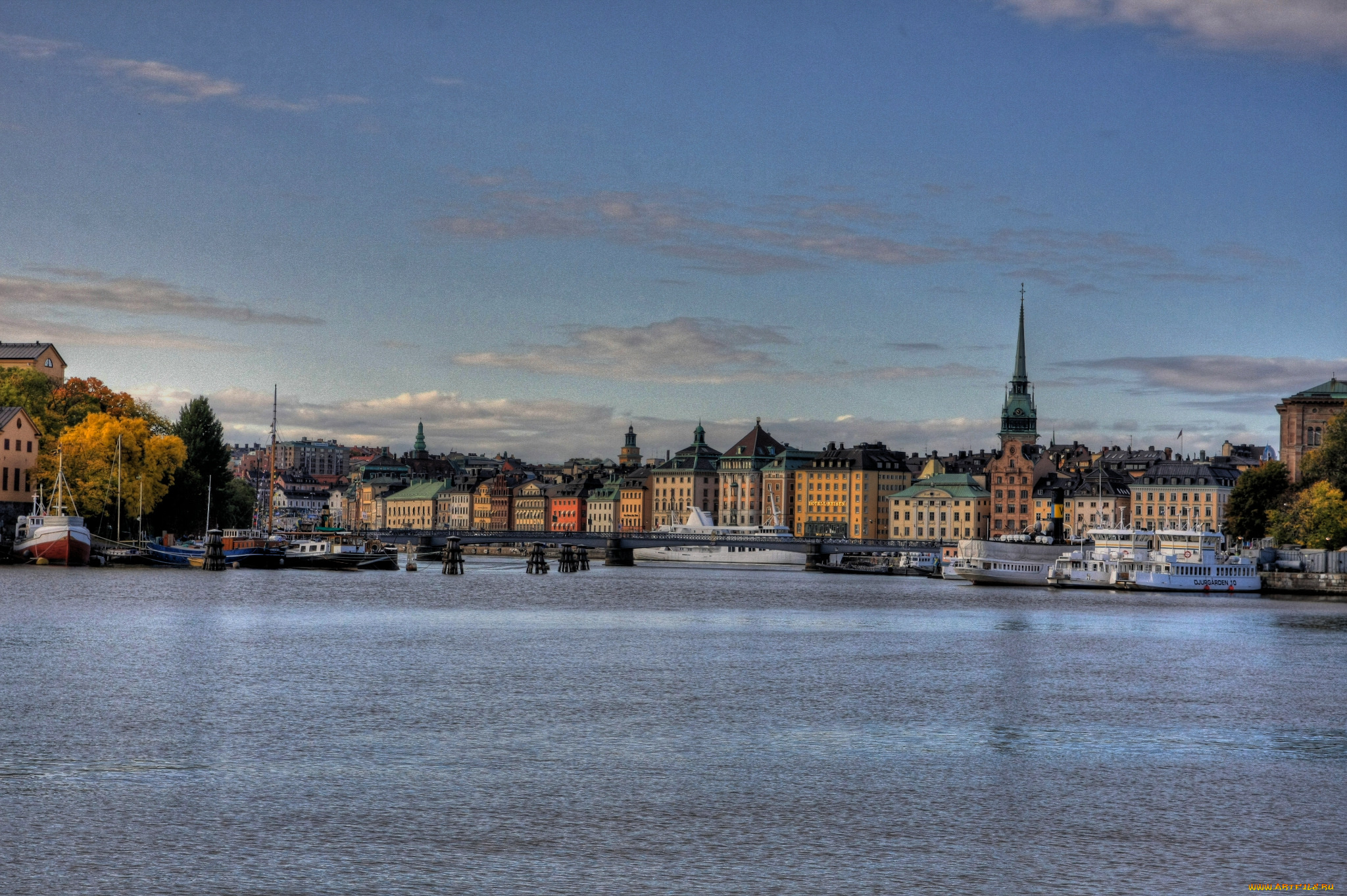 stockholm, города, стокгольм, швеция, мост