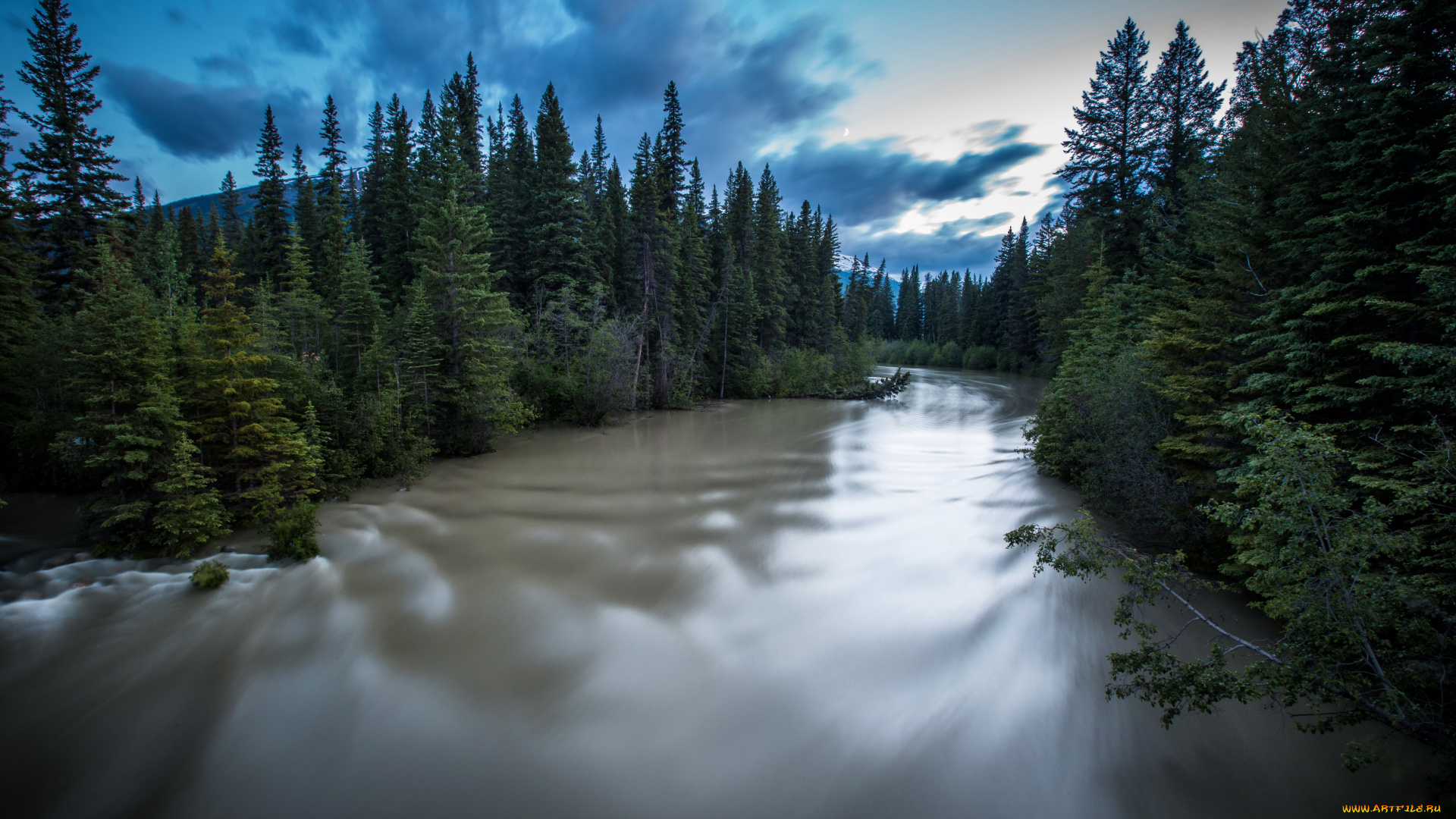 jasper, national, park, alberta, canada, природа, реки, озера, река, лес